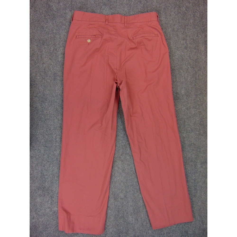 Bills Khakis Pants Mens 34x31 Red Chino Straight Fit Flat Front Made in USA - Picture 3 of 10